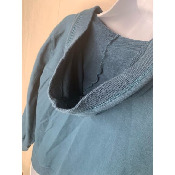 SJB Active Jacket Pullover Womens Sz Large Blue Button Hooded Long Sleeve Pocket - Picture 10 of 12